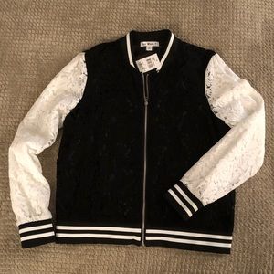 Black and white lace jacket